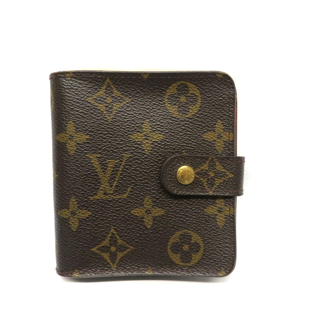 Louis Vuitton Compact Zip Bi fold Wallet Monogram Brown